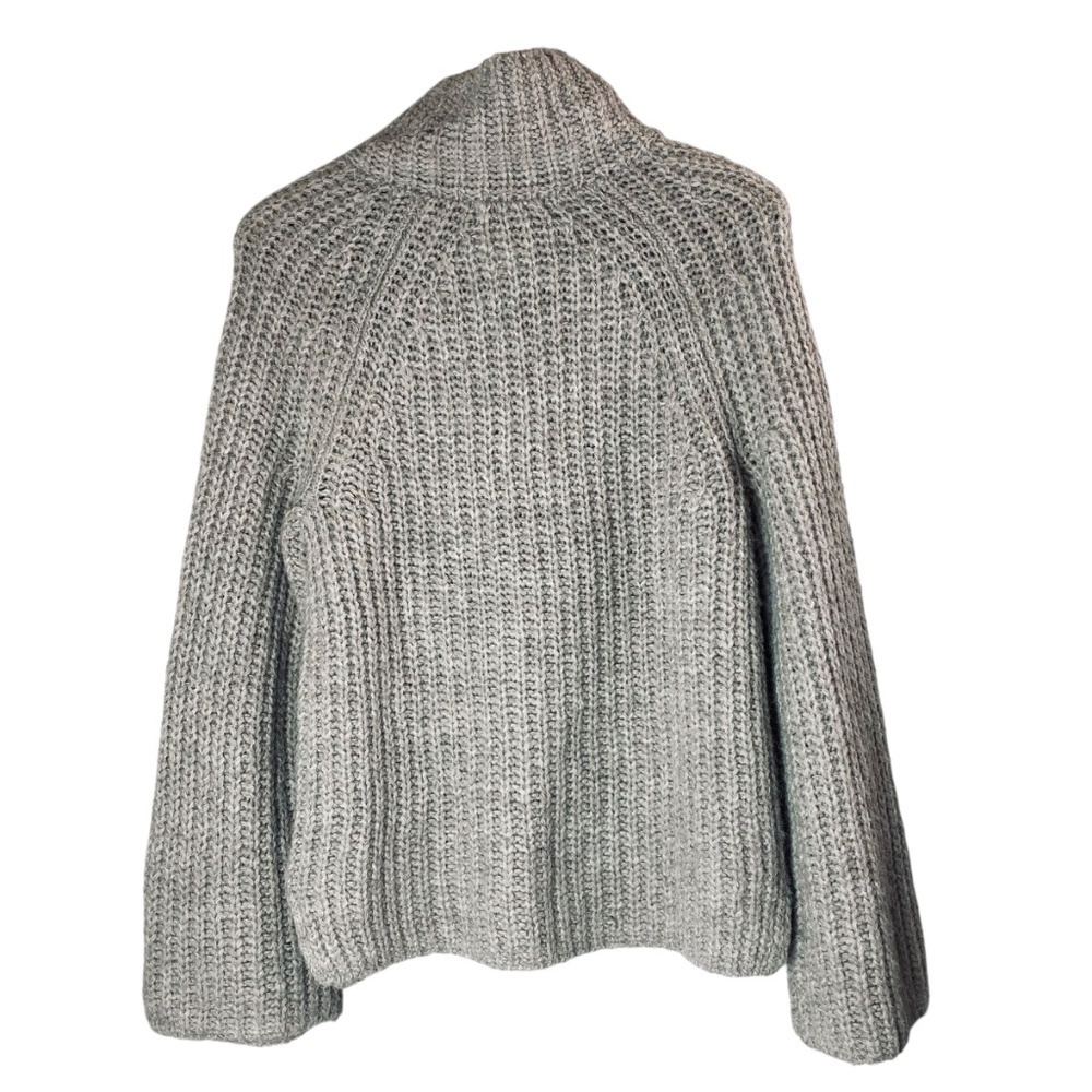 Banana Republic Textured Funnel-Neck Pullover In Oatmeal Size S - Picture 4 of 8